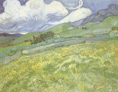 Vincent Van Gogh Mountainous Landscape behind Saint-Paul Hospital (nn04) Norge oil painting art